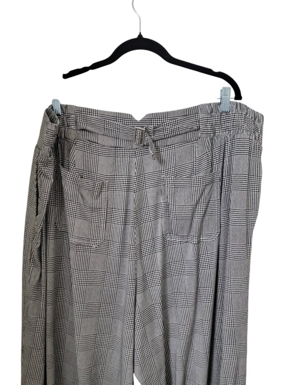 Torrid Size 24 Black White Plaid Wide Leg Crop Pant - Picture 6 of 15